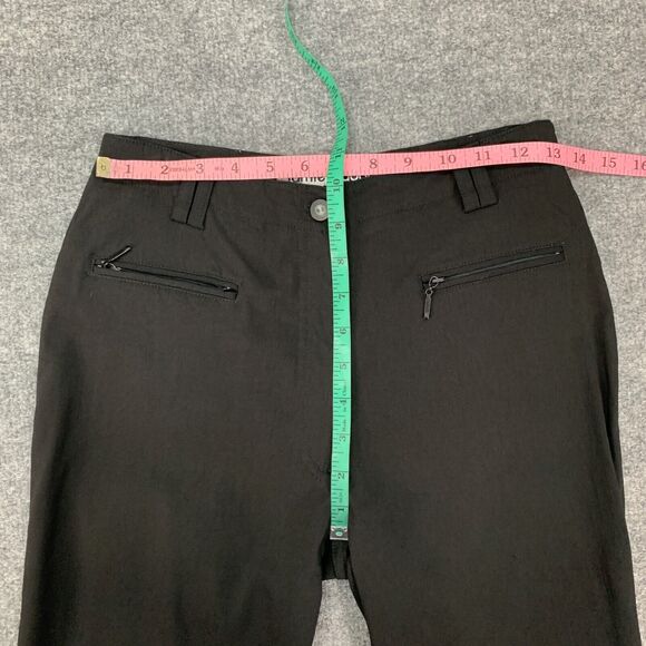 Vintage Jamie Sadock Pants Womens 2 Black Straight Ankle Zip Pockets Golf Chino - Picture 6 of 12